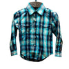 Roper Boys Amarillo Collection L/S Shirt Plaid Blue