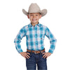 Roper Boy's Amarillo Collection Shirt - Plaid Blue