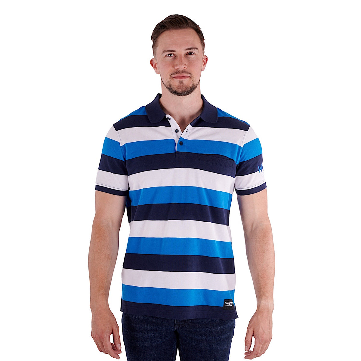 Wrangler Men's Nick Polo Royal Blue/Navy