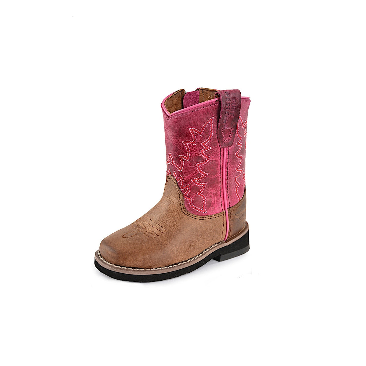 Pure Western TODDLER Molly Boot - Oil Distressed Brown/Pink
