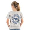 Ringers Western Kid's Signature Bull Classic Fit T-Shirt - Grey Marle With Navy Print