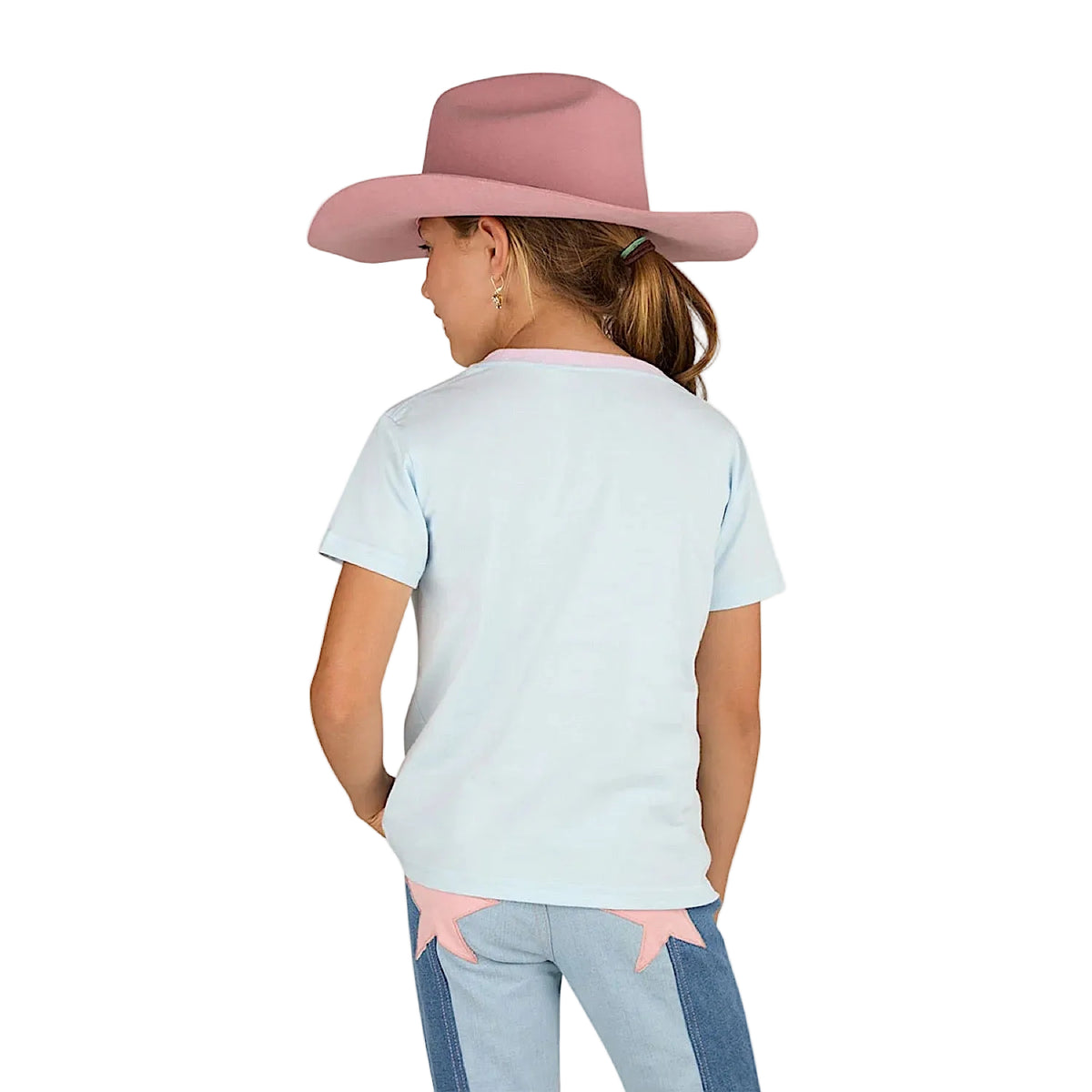 Ringers Western Girl’s Raised On Country Music Classic Fit T-Shirt - Barely Blue