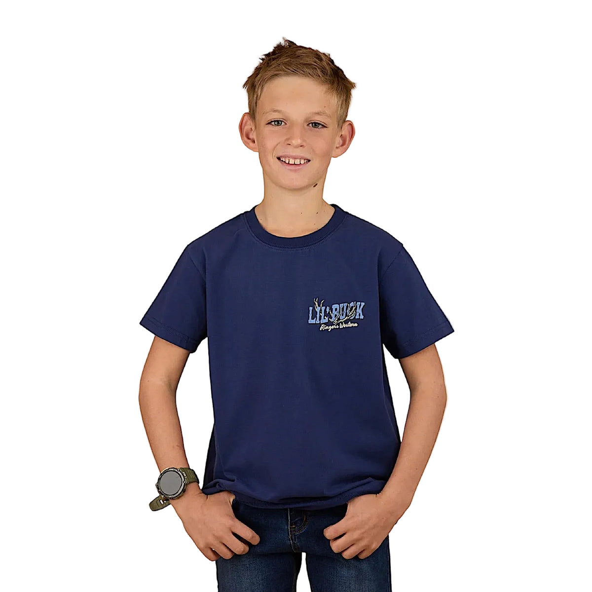 Ringers Western Boy’s Buck Winner Classic Fit T-Shirt - Navy