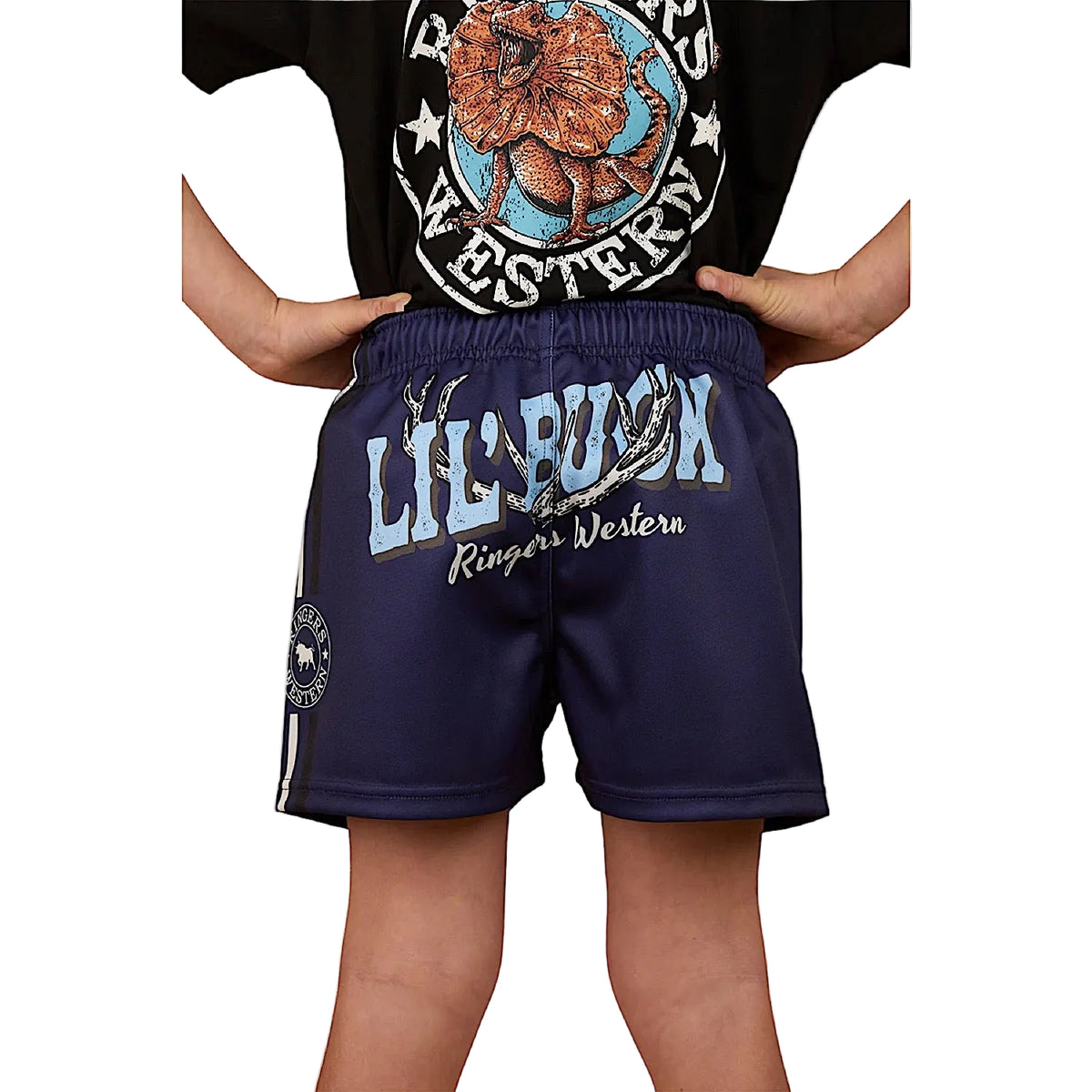 Ringers Western Kid’s Lil Buck Footy Short - Navy