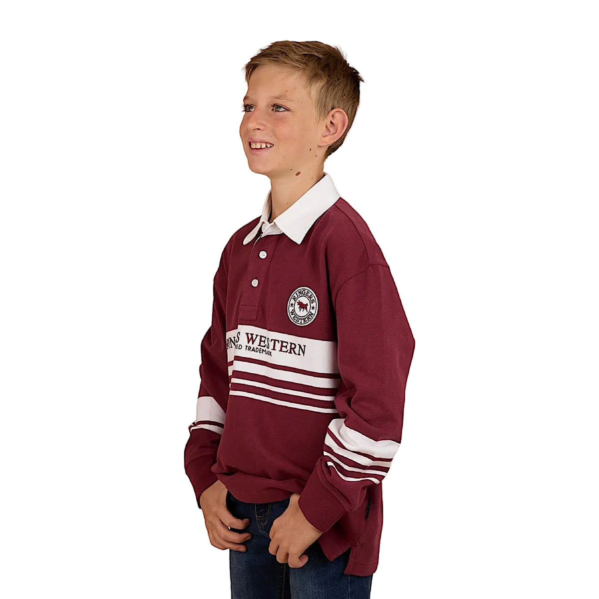 Ringers Western Kid's Footy Roo Rugby Jersey - Burgundy