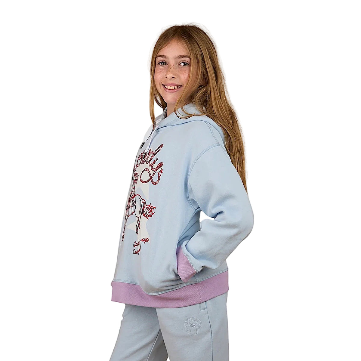 Ringers Western Kid's Stardust Oversized Pullover Hoodie - Barely Blue