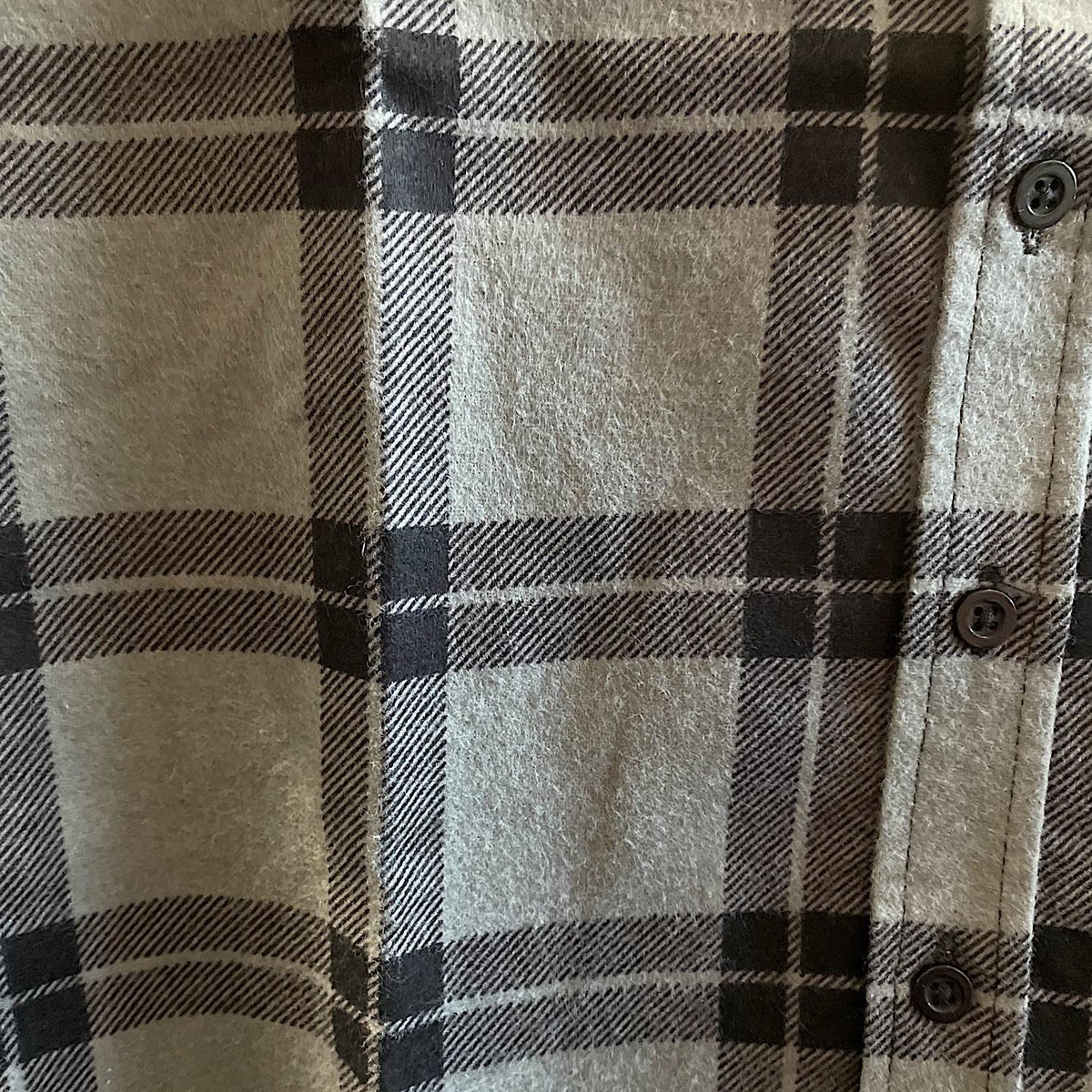 Pilbara Kid’s Open Front Flannelette Shirt - Grey / Black