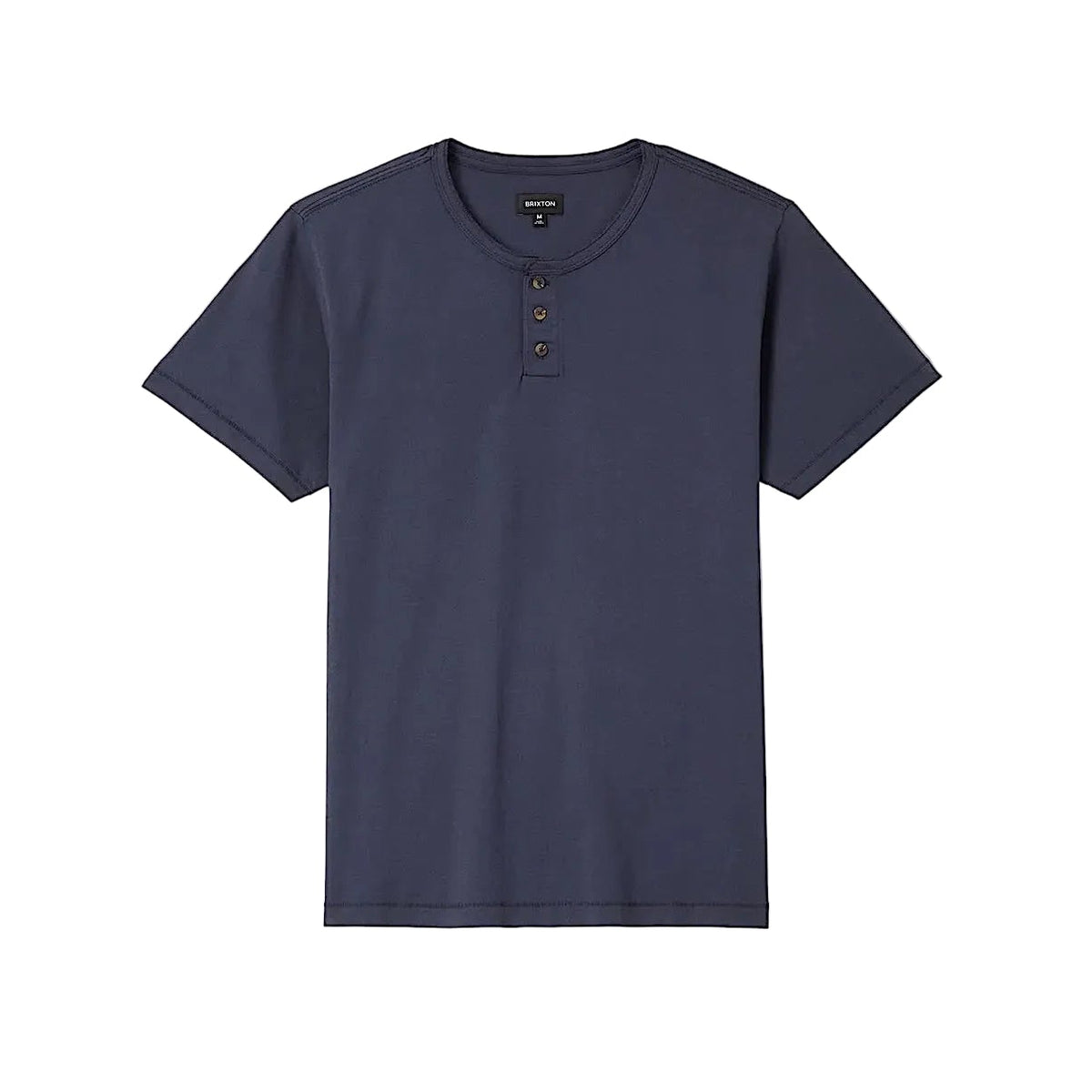 Brixton Men's Baseline Henley T-Shirt - Washed Navy Vintage Wash