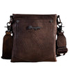 Wrangler Bag Floral Embossed Crossbody Chocolate