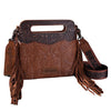 Wrangler Bag Embroidered Fringe Crossbody Tan