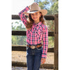 Pure Western Girl's Lulu Shirt Coral