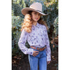 Pure Western Girl's Mavis Shirt Navy