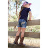 Pure Western Girl's Peyton Short Retro Blue