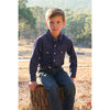 Pure Western Boy's Jett Shirt Navy/White