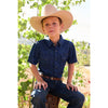 Pure Western Boy's Drew Short Sleeve Shirt Denim