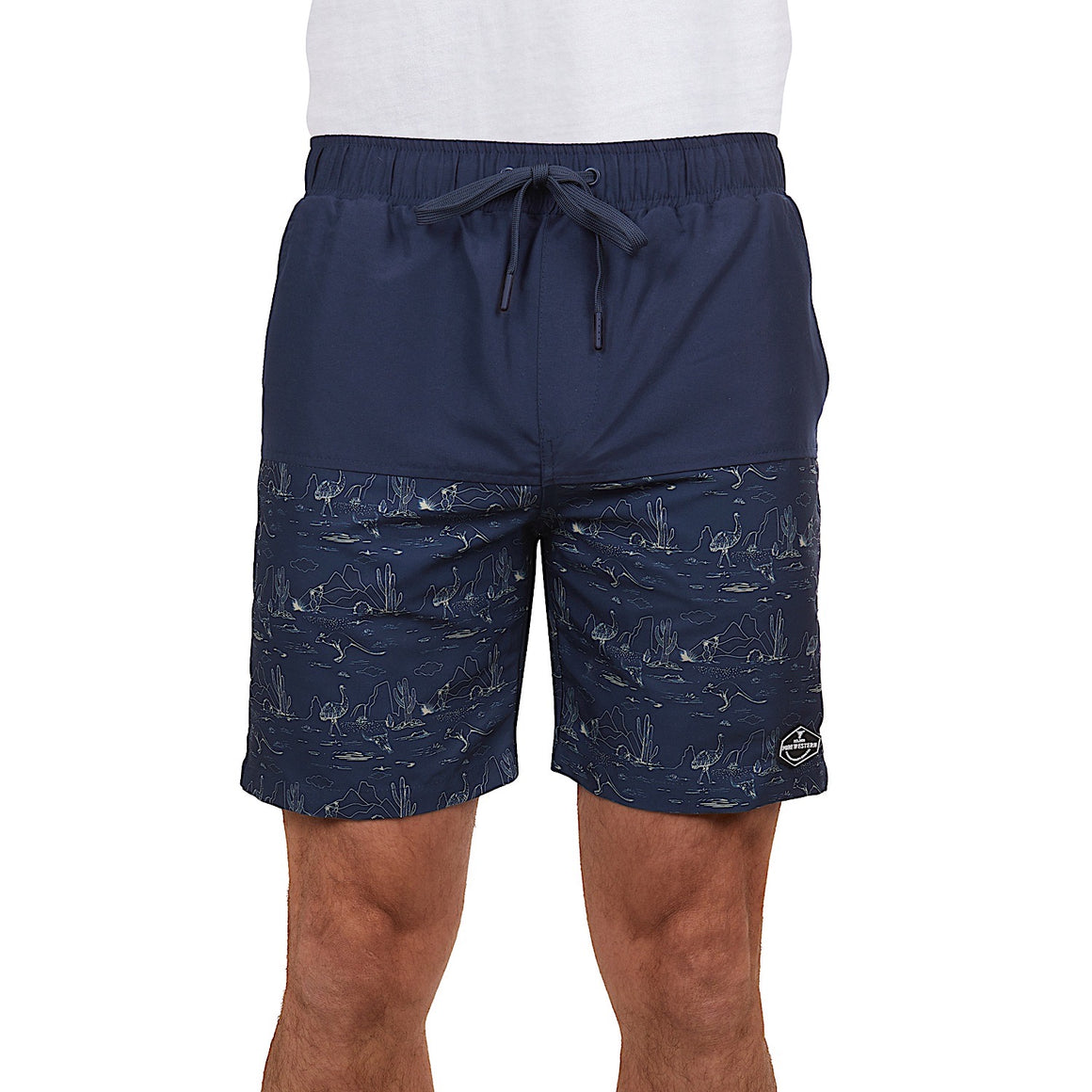 Pure Western Men's Drew Boardshort Navy/Tan