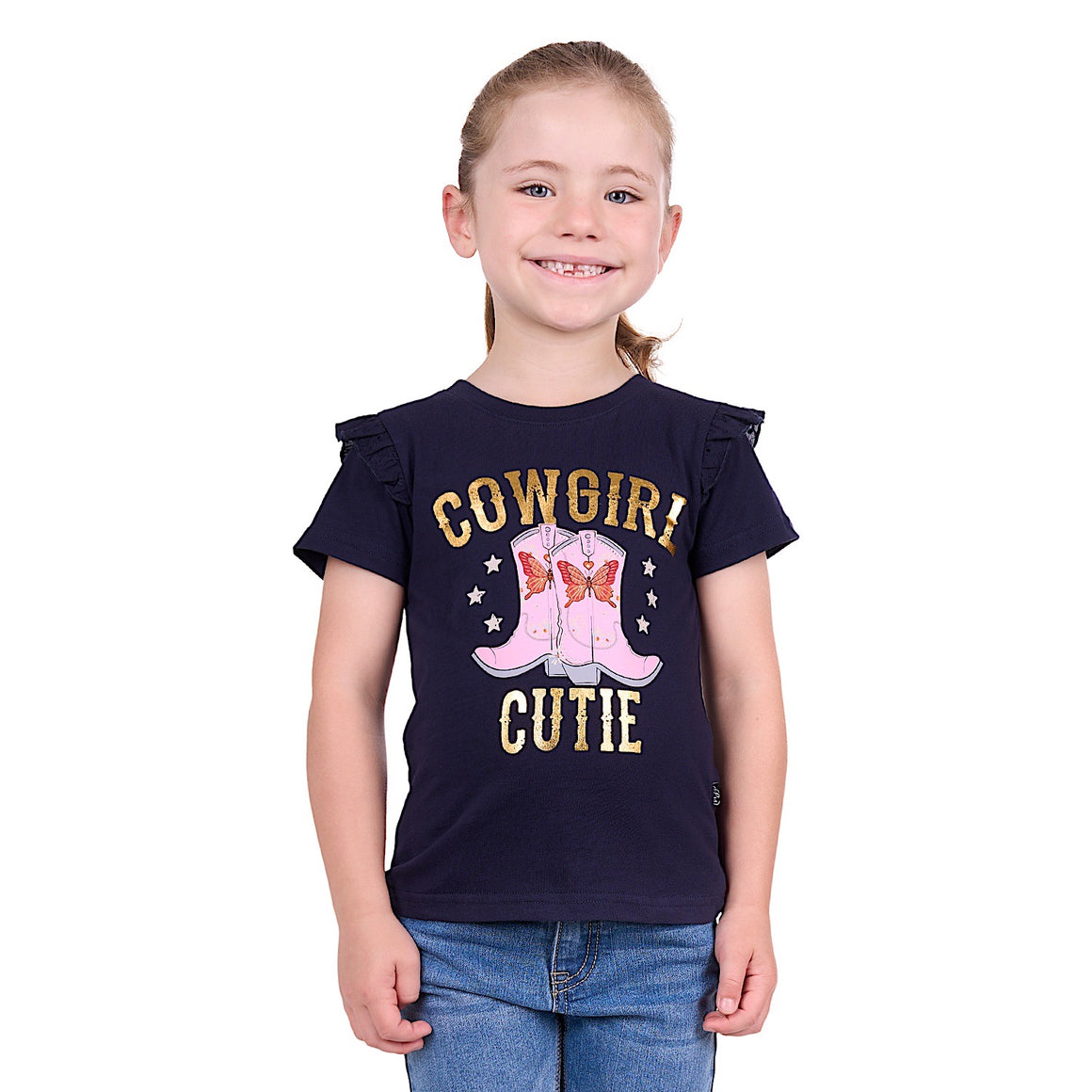 Pure Western Girl's Audrey Tee Navy