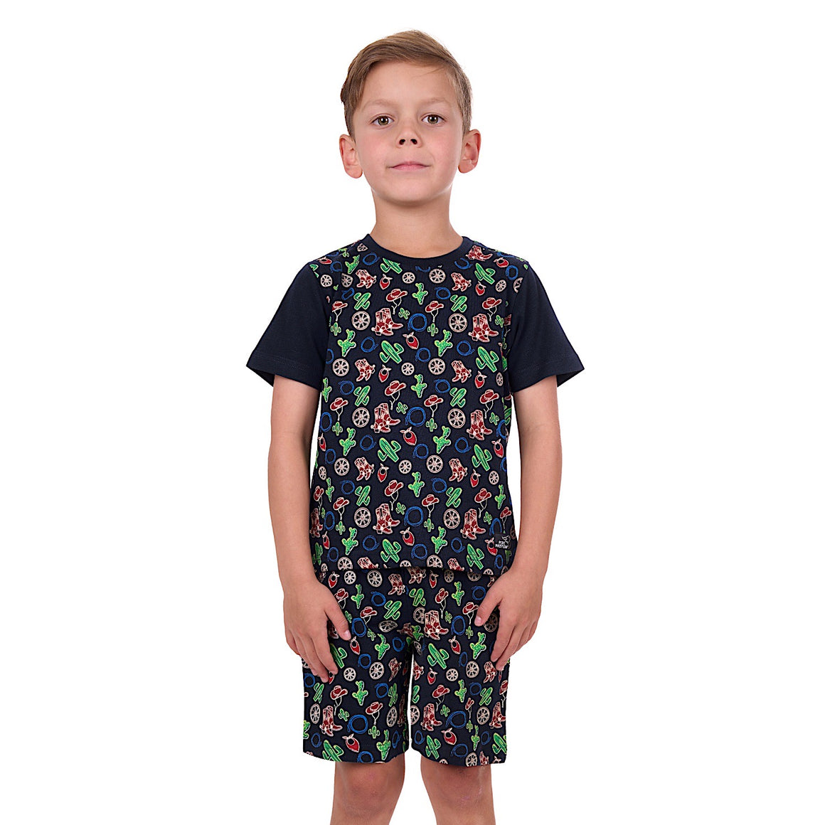 Pure Western Boy's Wild West Pjs Navy