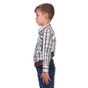 Pure Western Boy's Evan Shirt White/Tan