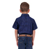 Pure Western Boy's Drew Short Sleeve Shirt Denim