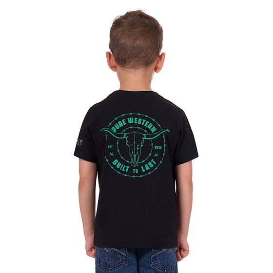 Pure Western Boy's Walker Tee Black