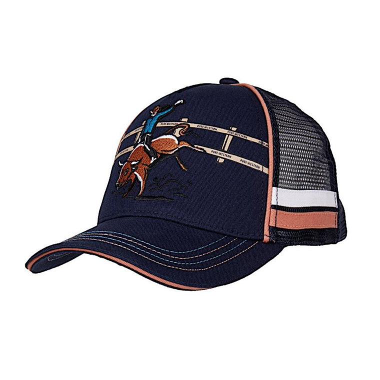 Pure Western Kid's Trucker Cap Rodeo Navy