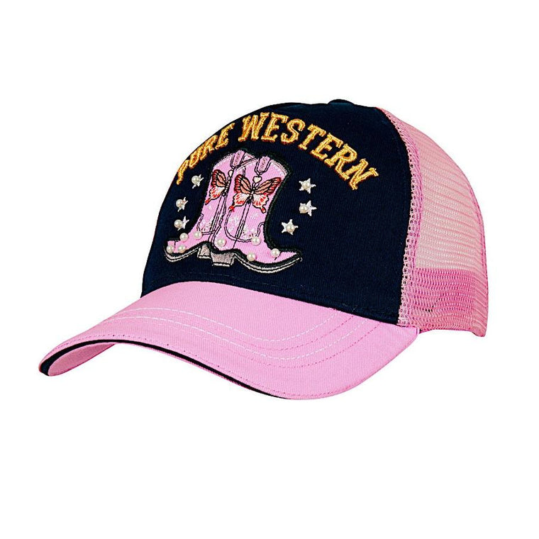 Pure Western Kid's Trucker Cap Mimi Navy/Pink