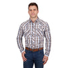 Pure Western Men's Evan Shirt White/Tan