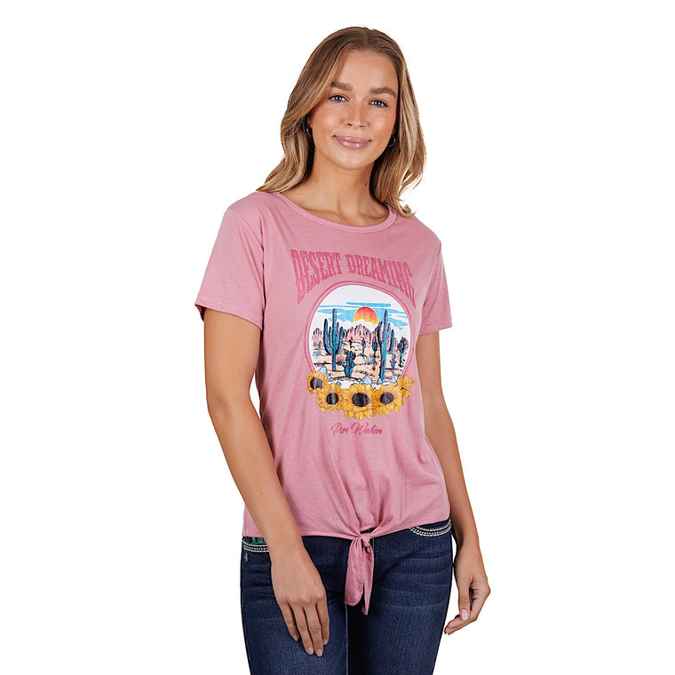 Pure Western Women's Harper Tee Rose