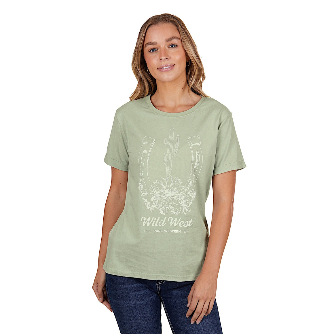 Pure Western Women's Skylar Tee Green