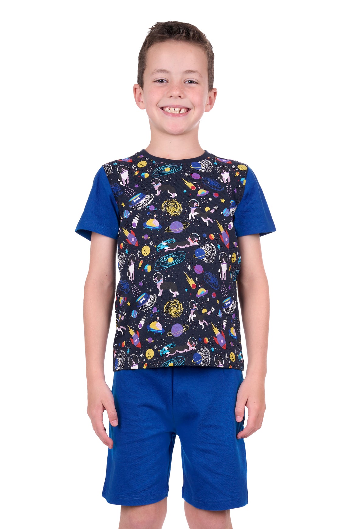 Thomas Cook Boy's Dogs In Space Pjs Navy/Royal