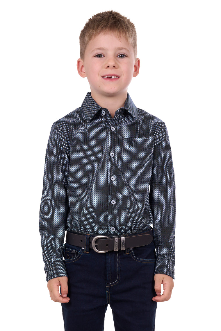 Thomas Cook Boy's Cade 1 Pocket Shirt Navy/Blue