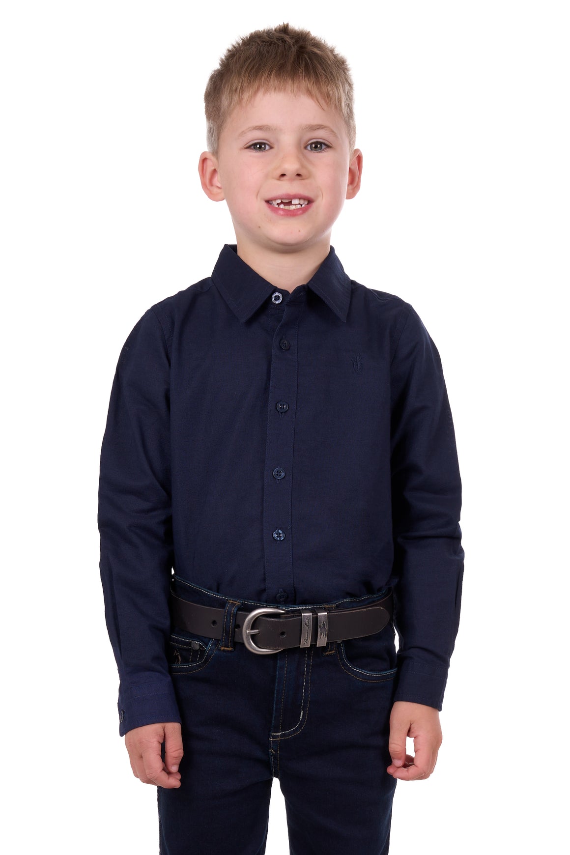 Thomas Cook Boy's Linen Shirt Navy