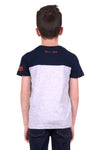 Thomas Cook Boy's Riley 1Pkt Henley Tee Navy/Grey Marle