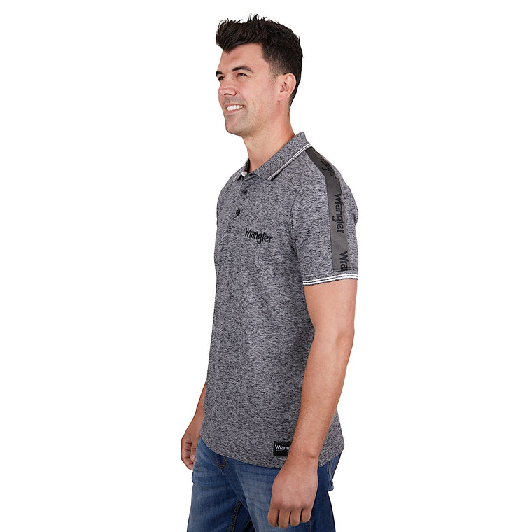 Wrangler Men's Jackson Polo Charcoal Marle