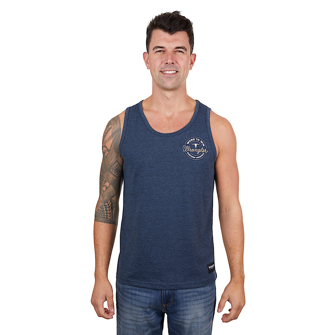 Wrangler Men's Zane Singlet Navy Marle