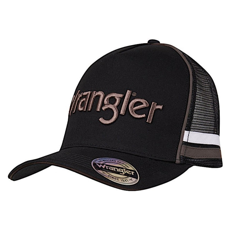 Wrangler Cap Luke High Profile Trucker Black