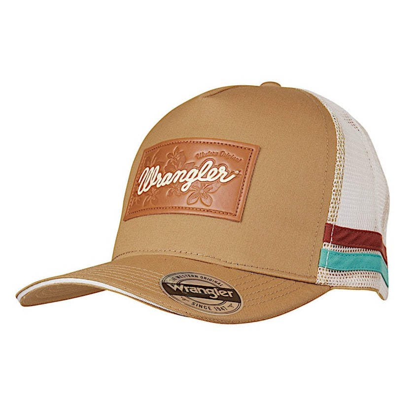 Wrangler Cap Logan High Profile Trucker Stone