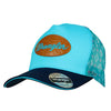 Wrangler Cap Misha High Profile Ponytail Trucker Aqua/Navy