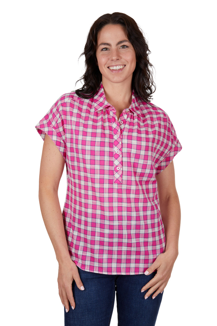 Thomas Cook Women's Ruby Short Sleeve Shirt Bright Rose