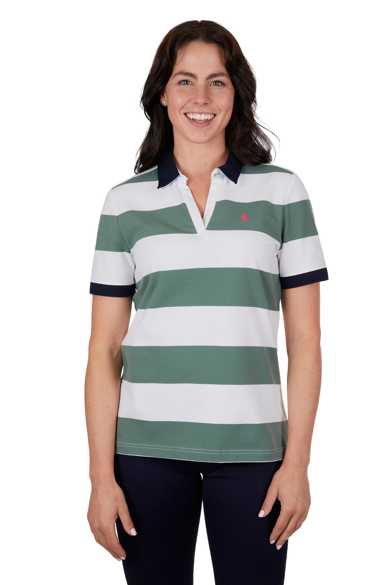 Thomas Cook Women's Bella Polo Khaki/White