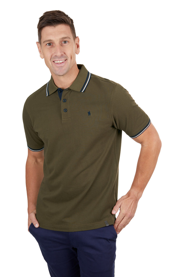 Thomas Cook Men's Logan Tailored Polo Dark Tan