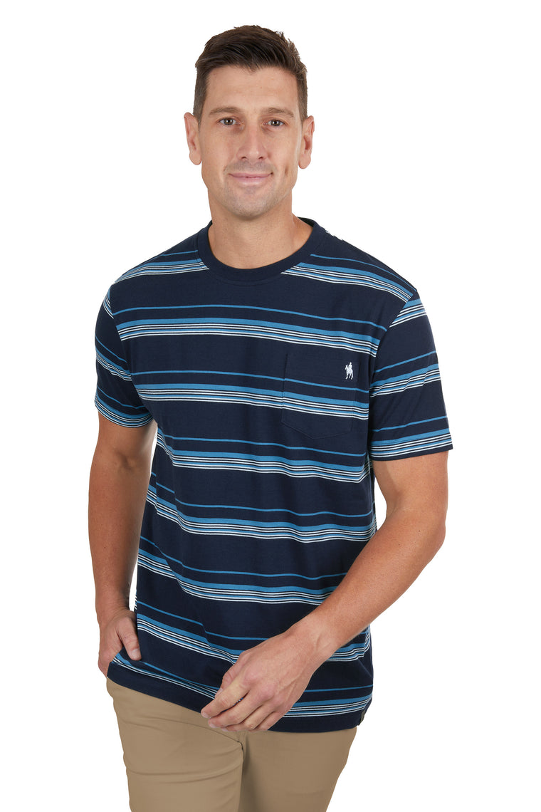 Thomas Cook Men's Shaun 1 Pocket Short Sleeve Tee Navy/Blue