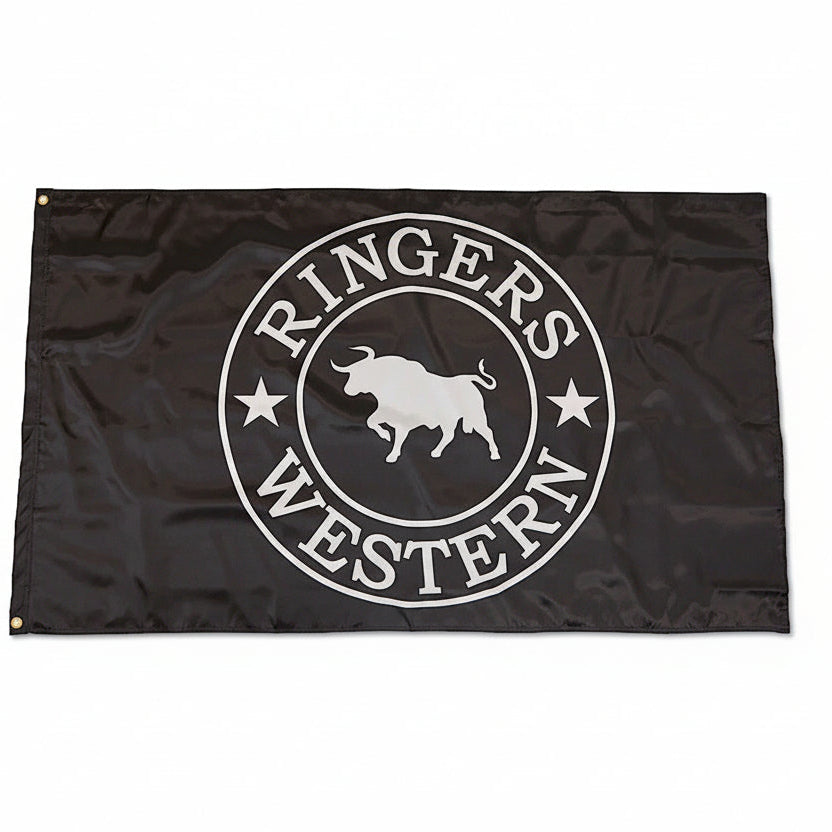 Ringers Western Flag - Black with White Print