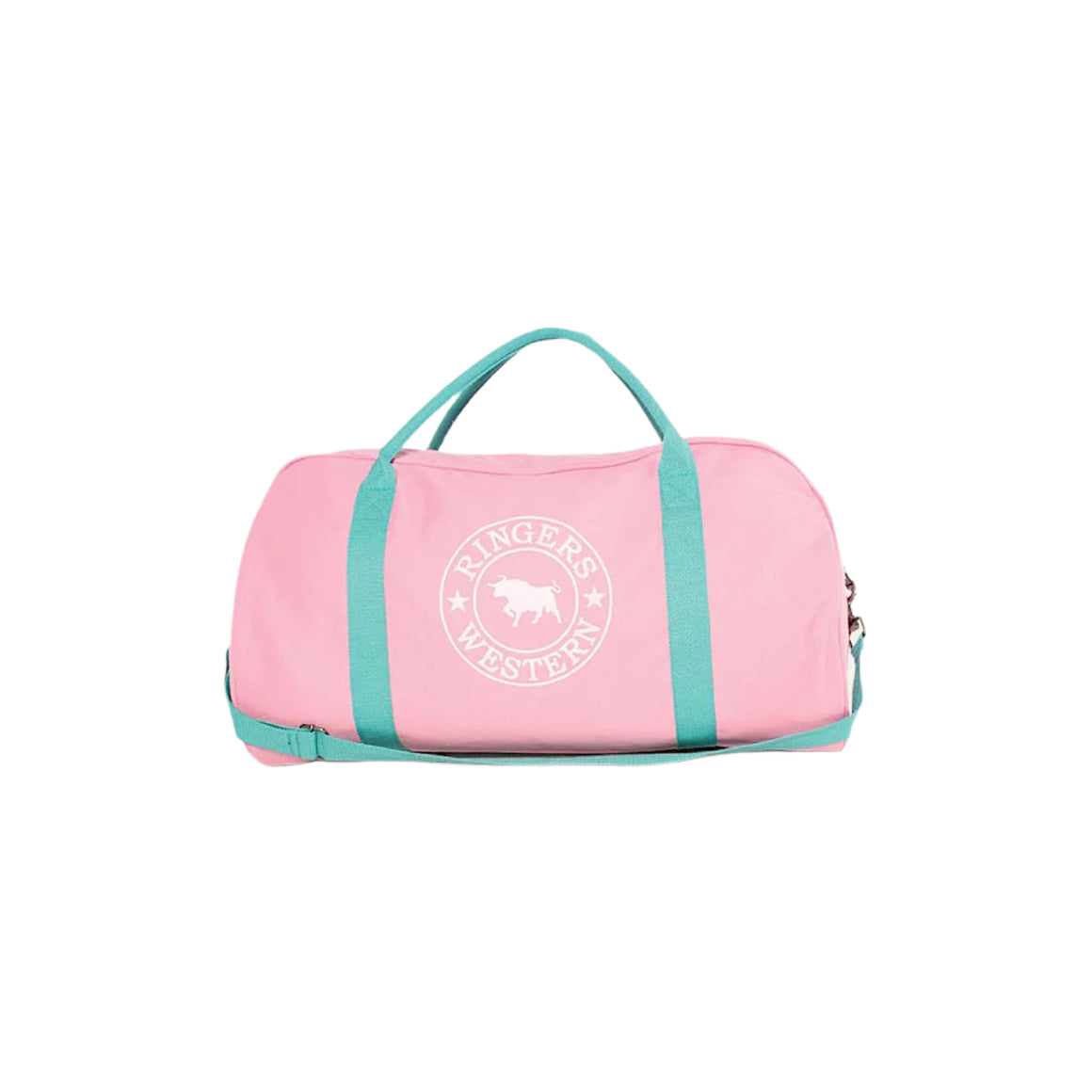 Ringers Western Gundagai Duffle Bag - Pink/Mint with White Logo