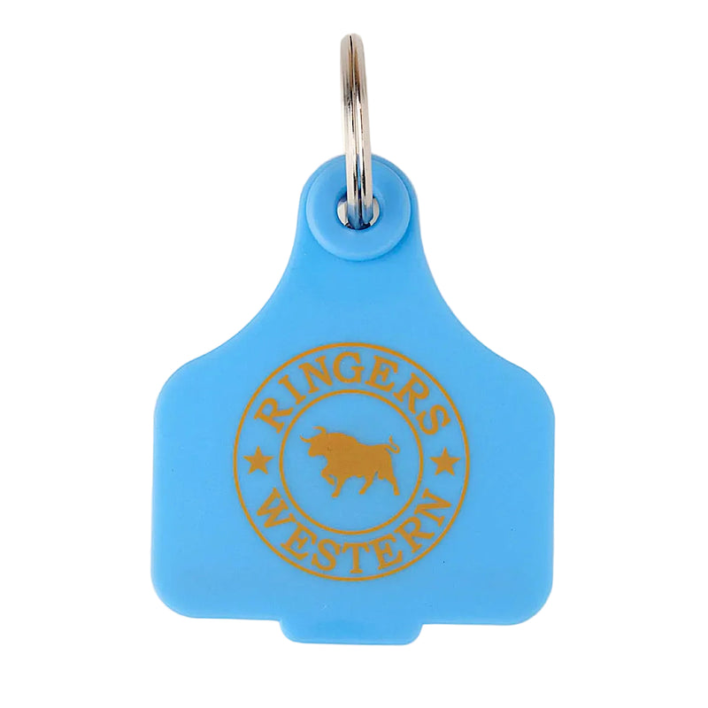 Ringers Western Cattle Tag - Light Blue/Orange