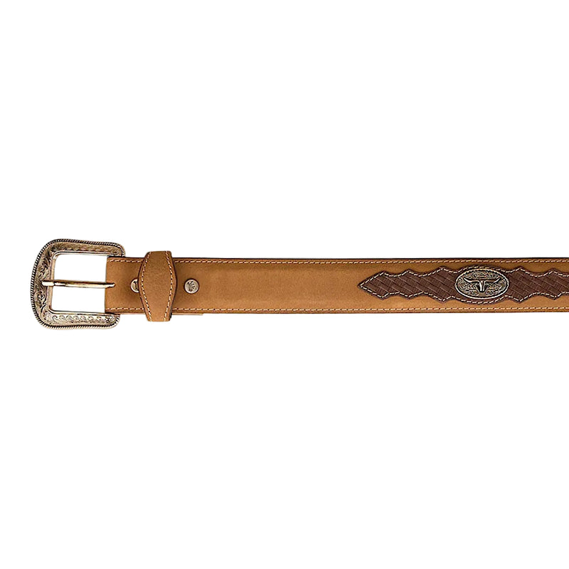 Ringers Western Cattleman Belt - Brown/Silver