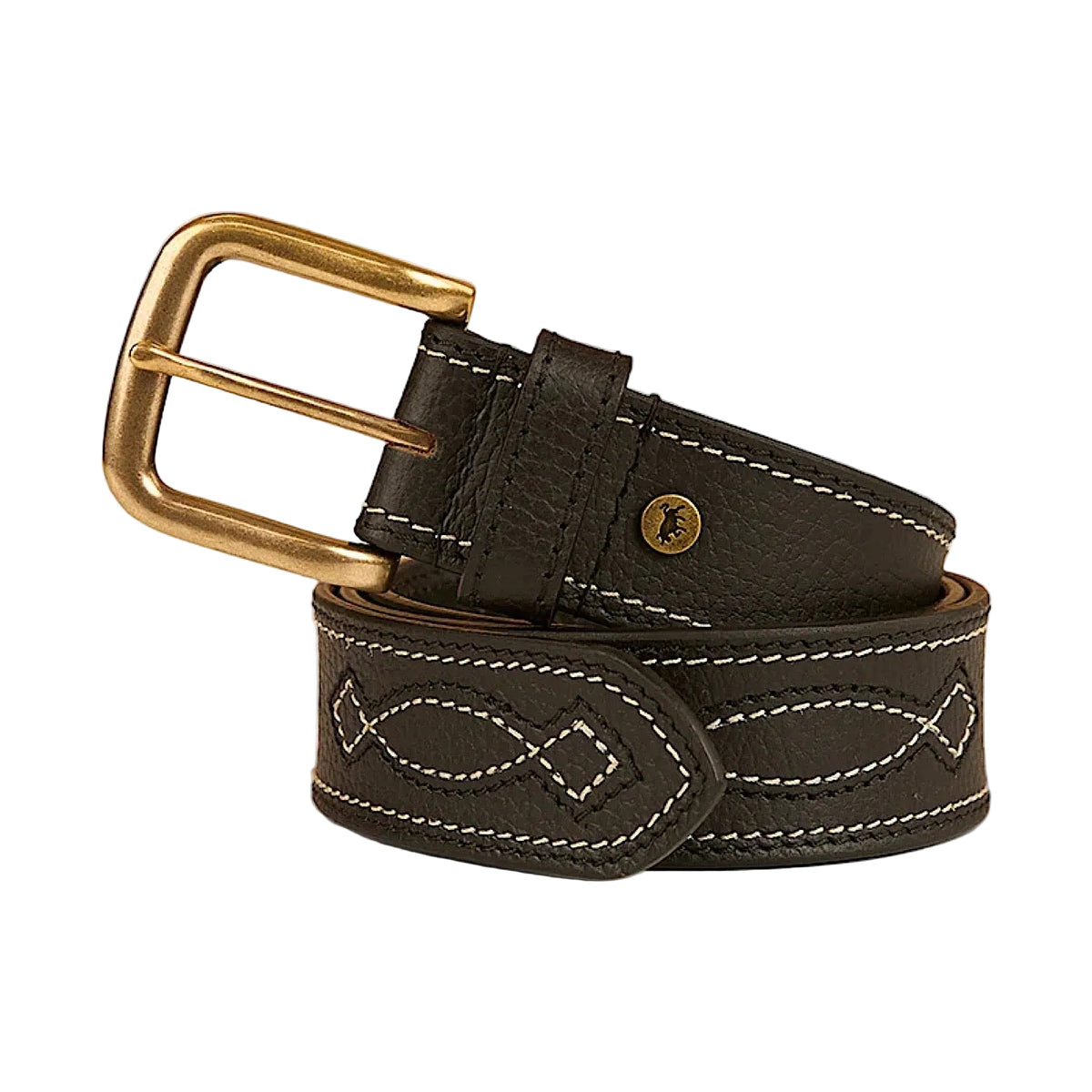 Ringers Western Crossover Belt - Black/Gold