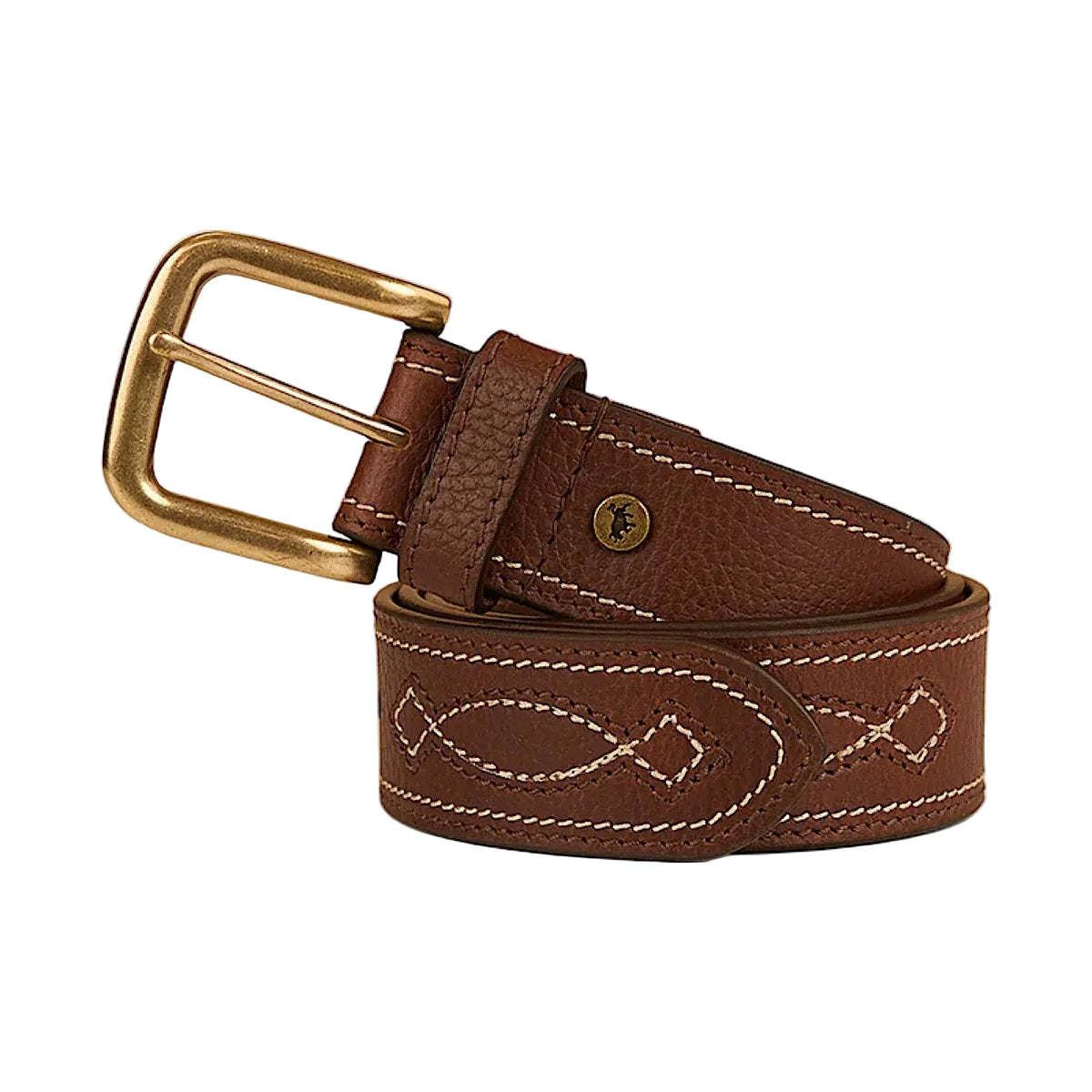Ringers Western Crossover Belt - Brown/Gold