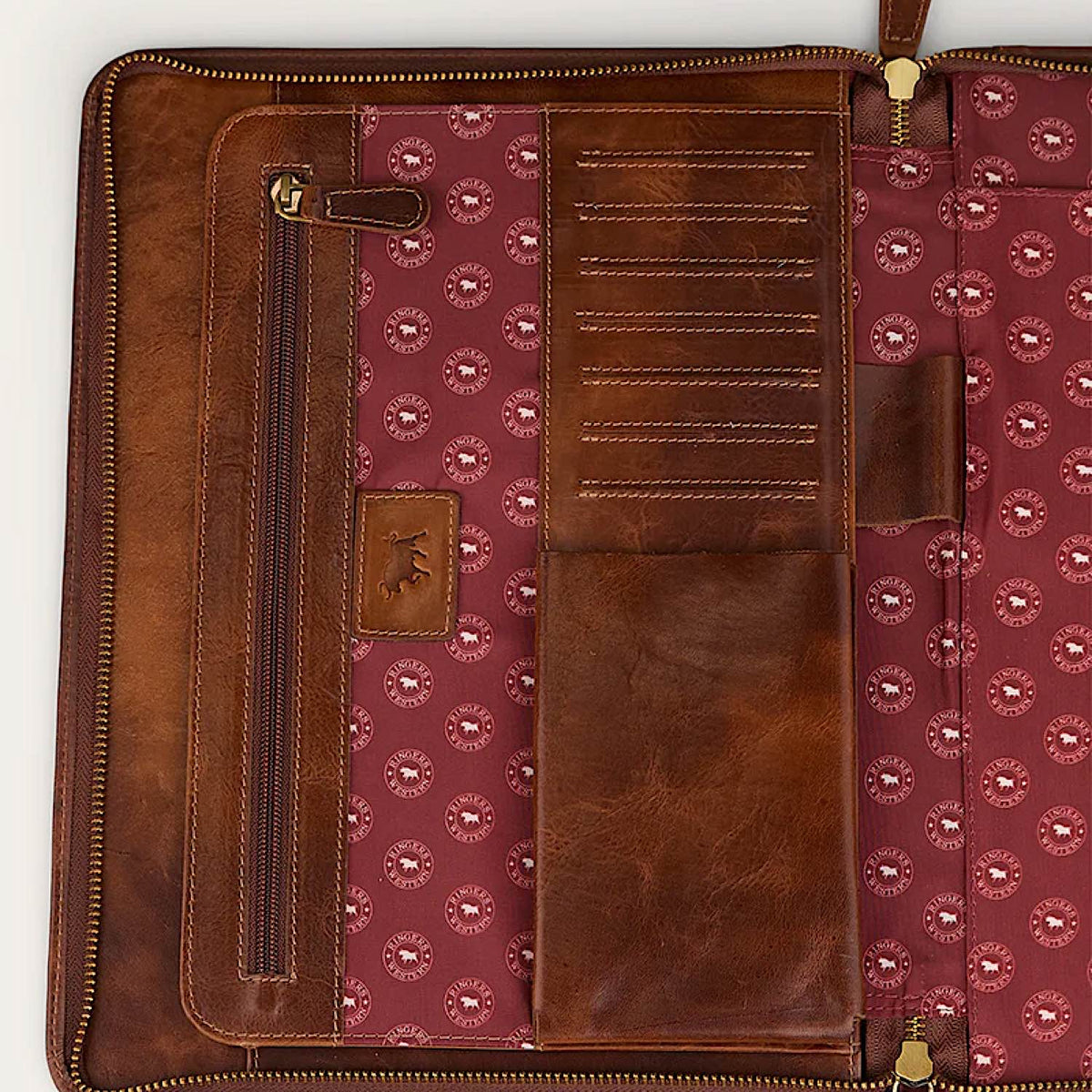 Ringers Western Toro Notas Document & Card Holder - Cognac